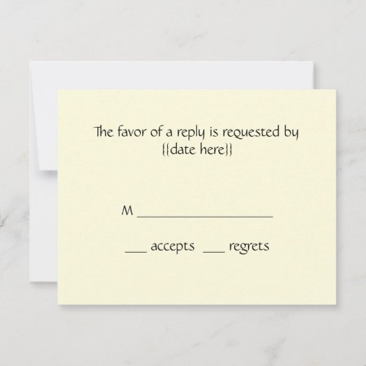 RSVP Response Kaart; de Kus van Gustav Klimt (Achterkant)