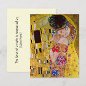 RSVP Response Kaart; de Kus van Gustav Klimt (Voorkant / Achterkant)
