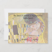 RSVP Response Kaart; de Kus van Gustav Klimt (Achterkant)