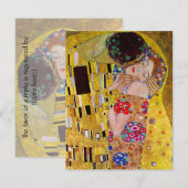 RSVP Response Kaart; de Kus van Gustav Klimt Kaartje (Voorkant / Achterkant)