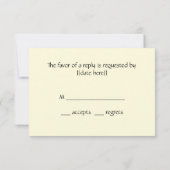 RSVP Response Kaart; de Kus van Gustav Klimt Kaartje (Achterkant)