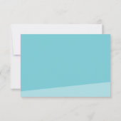 RSVP RESPONSE KAART eenvoudig modern turquoise (Achterkant)