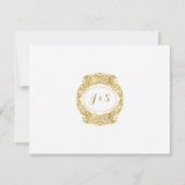 RSVP Response Kaart gegraveerd Floral Acanthus Lea (Achterkant)