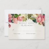 RSVP Response Kaart MODERN Typografie  Roos (Voorkant)
