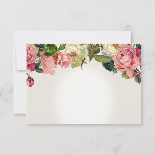 RSVP Response Kaart MODERN Typografie  Roos (Achterkant)