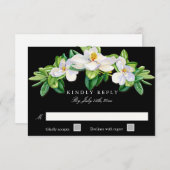 RSVP Response Kaart MODERNE Typografie Magnolia (Voorkant / Achterkant)