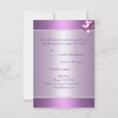 RSVP Response Kaart Paarse Mauve Butterfly (Achterkant)