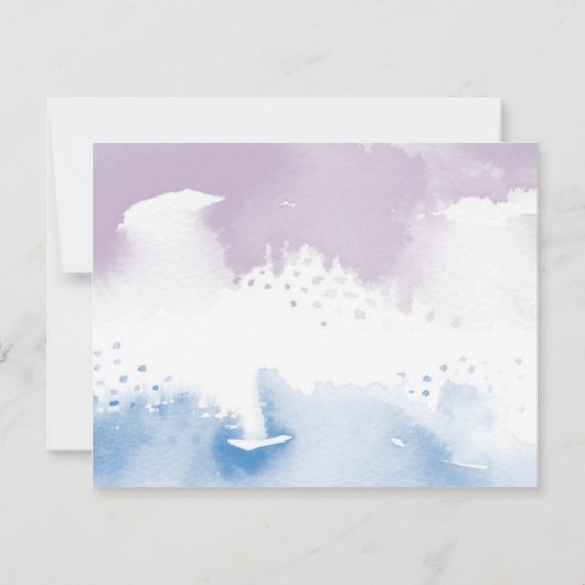 RSVP RESPONSE KAART  PAARSE WATERVERF (Achterkant)