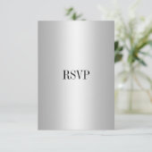RSVP Response Kaart Silver Alle gebeurtenissen (Staand voorkant)