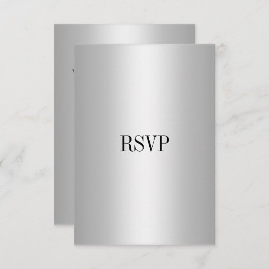 RSVP Response Kaart Silver Alle gebeurtenissen (Voorkant / Achterkant)