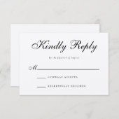 RSVP Response Kaart voor traditionele bruiloft (Voorkant / Achterkant)