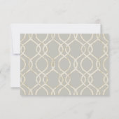 RSVP Response Modern Trellis Lattice Pattern Gold Kaartje (Achterkant)