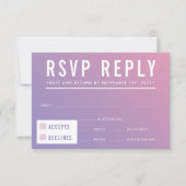 RSVP RESPONSE paarse roze gradiënt (Voorkant)