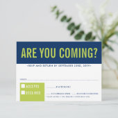 RSVP RESPONSE RESPONSE fun bold block navy blue li (Staand voorkant)