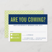 RSVP RESPONSE RESPONSE fun bold block navy blue li (Voorkant / Achterkant)