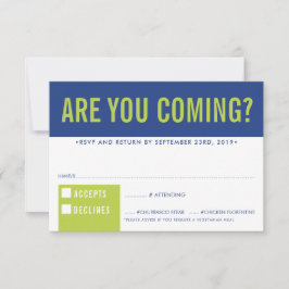 RSVP RESPONSE RESPONSE fun bold block royal blue l