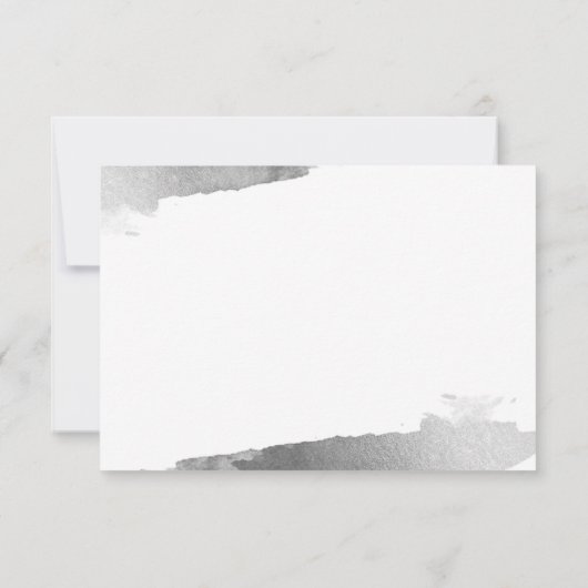 RSVP RESPONSE RESPONSE KAART verguld zilvermarineb (Achterkant)