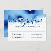 RSVP RESPONSE SMART navy blue waterverf (Voorkant / Achterkant)