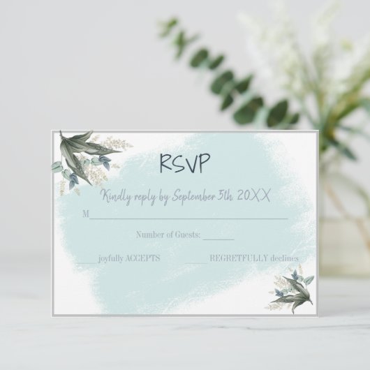 RSVP Response Wedding Kaart (Staand voorkant)
