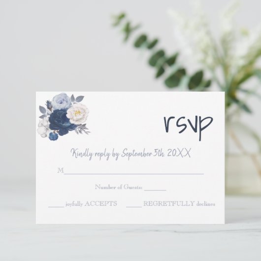 RSVP Response Wedding Kaart (Staand voorkant)