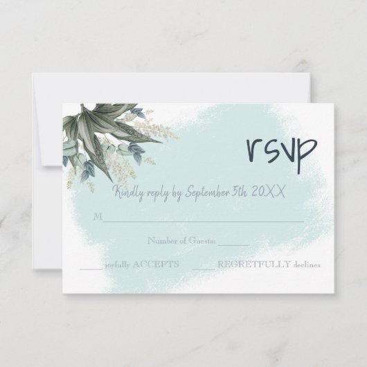 RSVP Response Wedding Kaart (Voorkant)