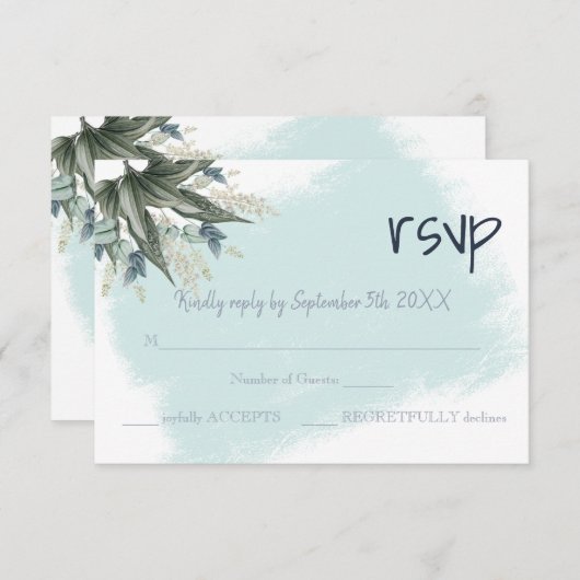 RSVP Response Wedding Kaart (Voorkant / Achterkant)