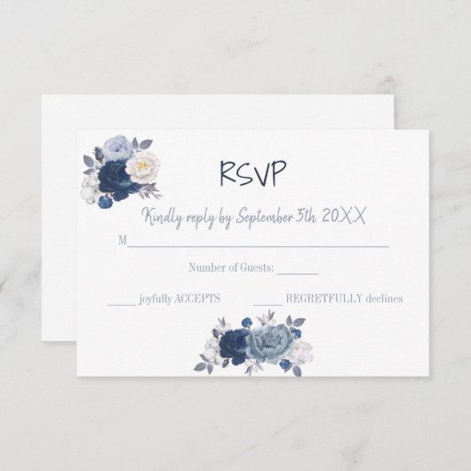RSVP Response Wedding Kaart (Voorkant / Achterkant)