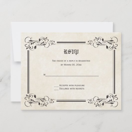 RSVP-responskaarten voor sprookjes RSVP Kaartje (Voorkant)