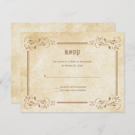 RSVP-responskaarten voor sprookjes RSVP Kaartje (Voorkant / Achterkant)