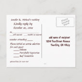 RSVP-responskeuze voor gastinvoer Uitnodiging Briefkaart (Achterkant)