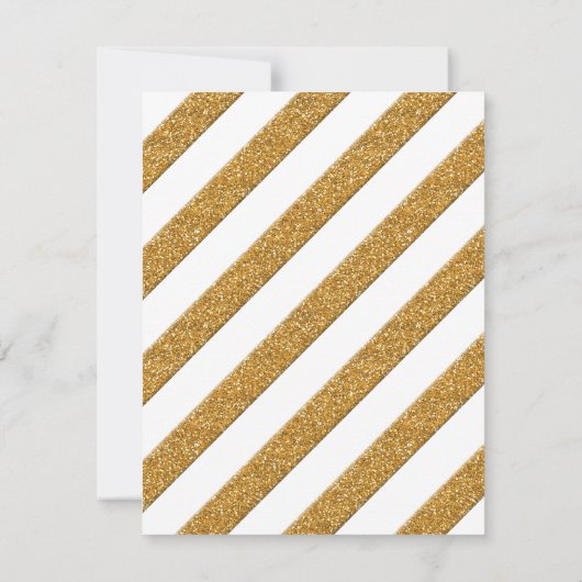 RSVP-responsscript voor altijd in Love Gold Glitte RSVP Kaartje (Achterkant)