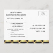 RSVP Roaring Twenties Art Deco Uitnodiging Briefkaart (Achterkant)