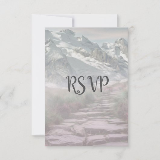 RSVP | Rocky Mountain Winter Sneeuw Wedding (Voorkant)