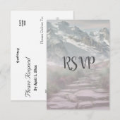 RSVP | Rocky Mountain Winter Sneeuw Wedding (Voorkant / Achterkant)
