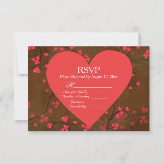 RSVP Rode Harten Kaartje (Voorkant)