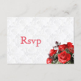 RSVP Rode Rose Bloemen Bruiloft
