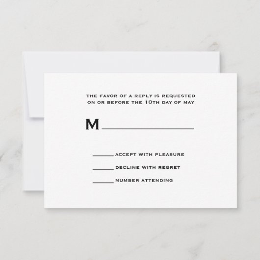 RSVP rode rozen & Barn Wood Weddenschap (Achterkant)