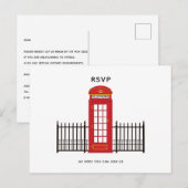 RSVP rode telefoondoos Briefkaart (Voorkant / Achterkant)