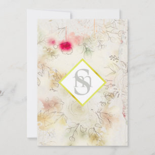 *~ RSVP Romantic AR26 QR Floral Wedding Kaart