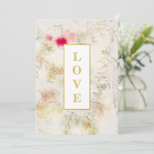 *~ RSVP Romantic AR26 QR Floral Wedding Kaart (Staand voorkant)