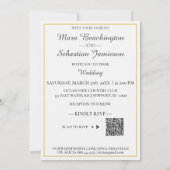 *~  RSVP Romantic AR26 QR Floral Wedding Kaart (Achterkant)