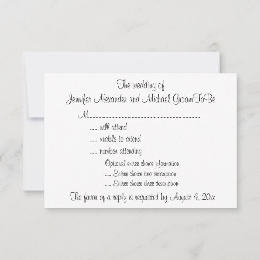 RSVP Romantic Beach Wedding Celebration Invite (Achterkant)