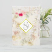 *~ RSVP Romantieke Vintage AR26 QR Bloemige Trouwd Kaart (Staand voorkant)