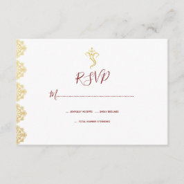 RSVP Rood & Gold Ganesha en Mehndi Indian RSVP