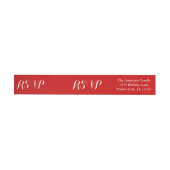 RSVP Rood of elke aangepaste kleur Adreslabel Wikkel (Individueel)