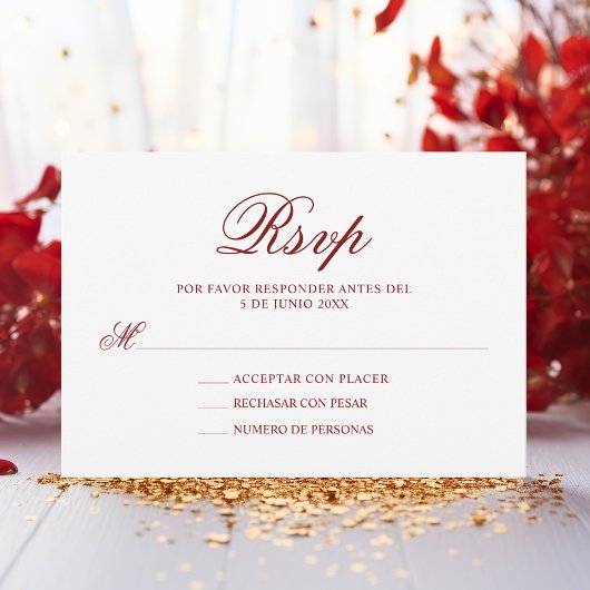 RSVP Rood Roze Spaans Quinceañera Quince