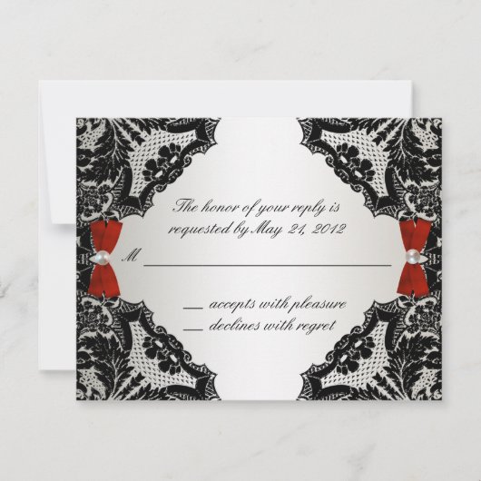 RSVP Rood, wit en zwart Kaartje (Voorkant)