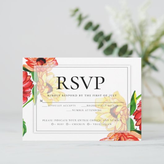 RSVP | Roodgeel Kaart (Staand voorkant)