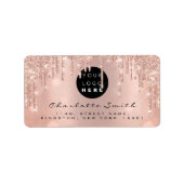 RSVP Roos Glitter Drivers Online Winkelaangepaste  Etiket (Voorkant)