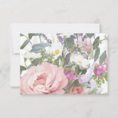 RSVP Roos Gold Faux Glitter Wildflower Floral Art (Achterkant)